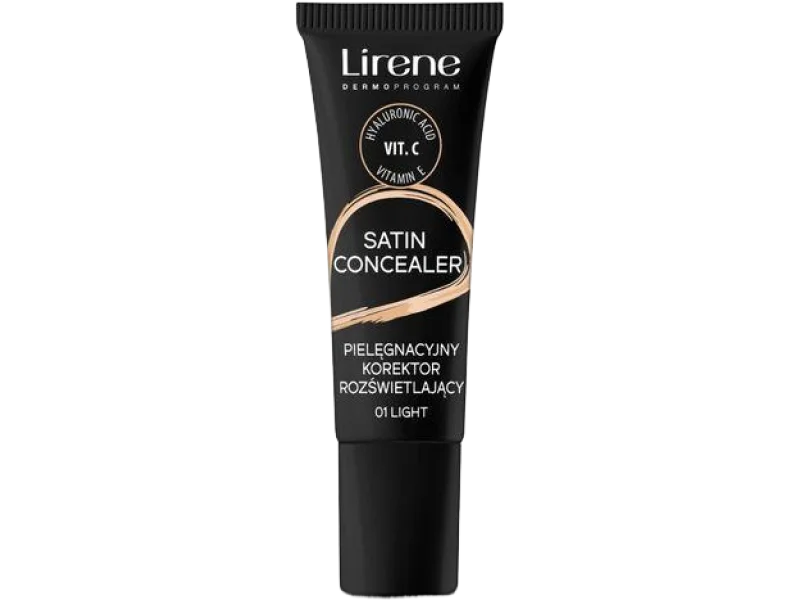 Lirene Satin Concealer pielęgnacyjny korektor rozjaśniający, 01 light, 10 ml