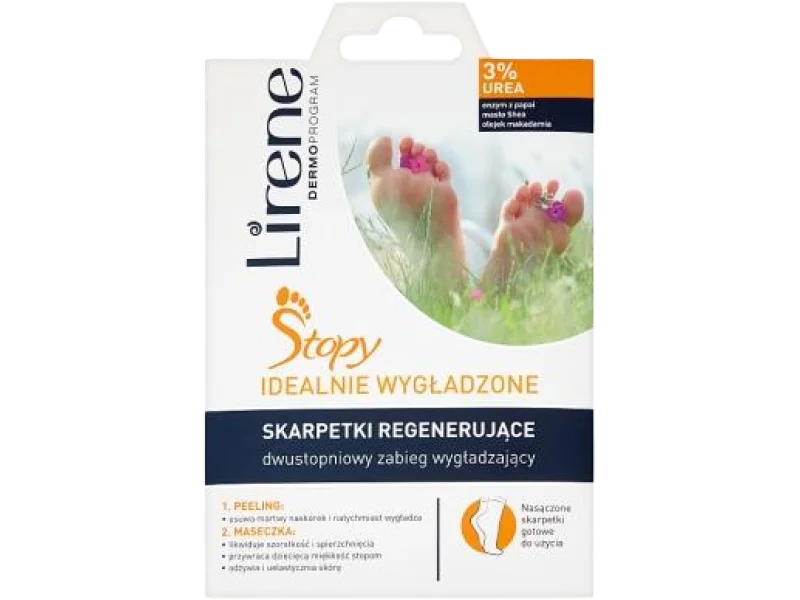 Lirene Stopy idealnie wygładzone skarpetki regenerujące do stóp, maska, 1 szt.