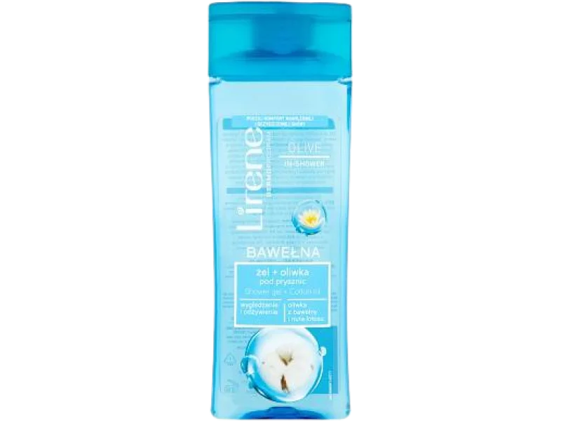 Lirene żel + oliwka z bawełny pod prysznic, żel na skórę, 250 ml
