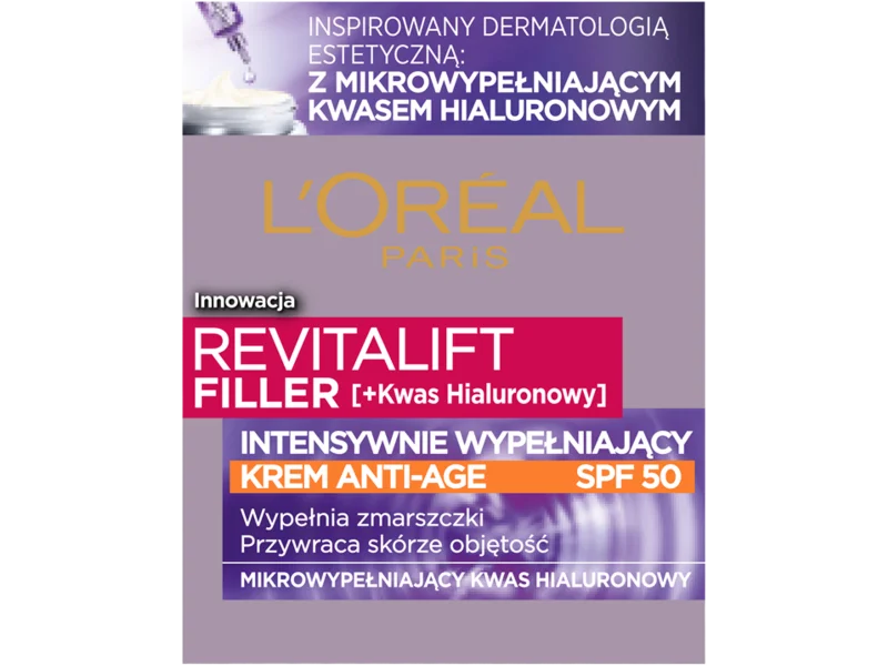 L’Oreal Paris Revitalift Filler krem anti-age intensywnie wypełniający, 50 ml