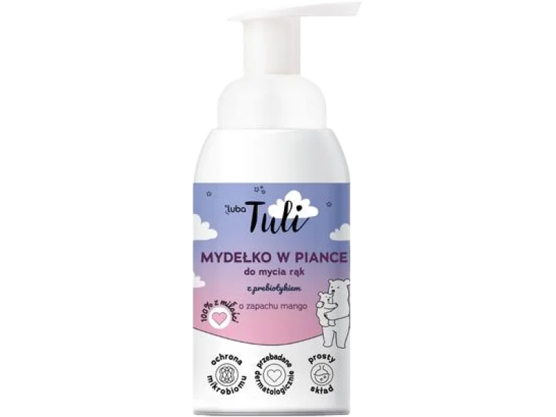 Luba Tuli Mydełko w piance do mycia rąk z prebiotykiem Mango, pianka, 250 ml