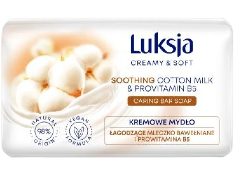 Luksja Creamy & Soft bawełna i prowitamina B5, mydło, 90 g