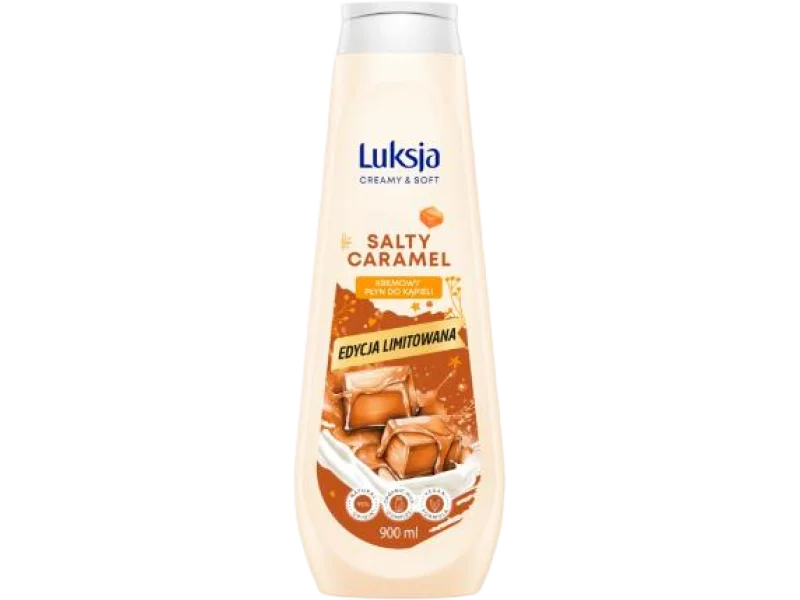 LUKSJA Creamy & Soft Kremowy płyn do kąpieli o zapachu słonego karmelu, 900 ml