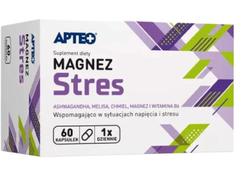 Magnez Stres APTEO, kapsułki, 60 kaps.