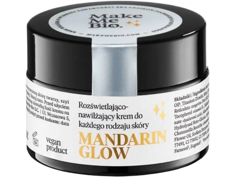 Make Me Bio Mandarin Glow Rozświetlająco-nawilżający krem do każdego rodzaju skóry, 30 ml