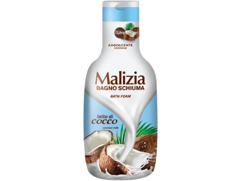 Malizia Płyn do kąpieli Mleczko kokosowe, 1000 ml