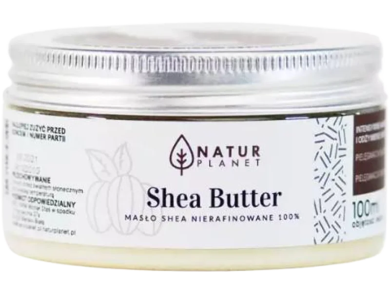 Masło Shea Nierafinowane NaturPlanet, 100 ml