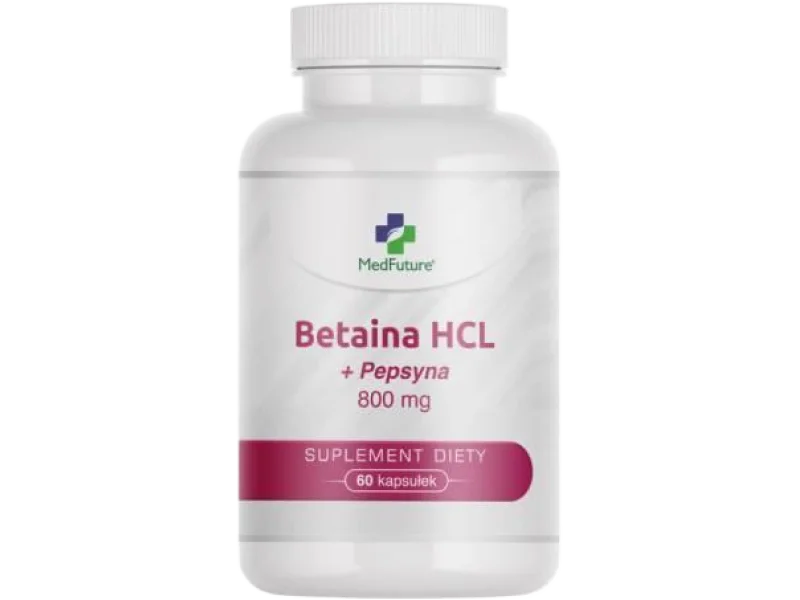 MedFuture Betaina HCL + Pepsyna, kapsułki, 800 mg, 60 kaps.