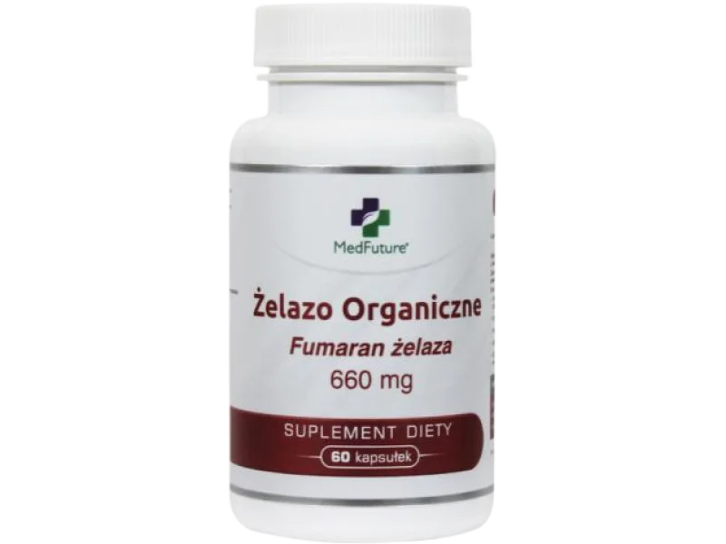 MedFuture Żelazo organiczne (Fumaran żelaza), kapsułki, 40 mg, 60 kaps.