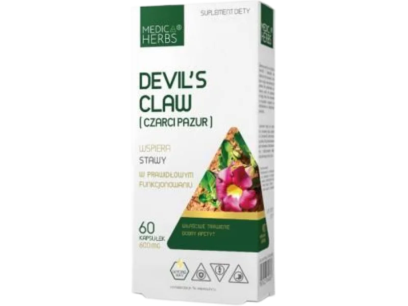 Medica Herbs Devil’s Claw (Czarci pazur), kapsułki, 30 mg, 60 kaps.