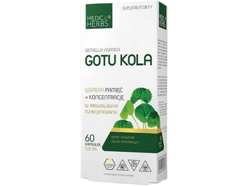 Medica Herbs Gotu Kola, kapsułki, 60 kaps.