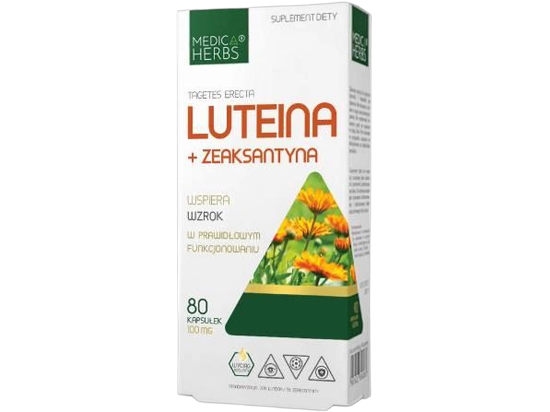Medica Herbs Luteina + zeaksantyna, kapsułki, 80 kaps.