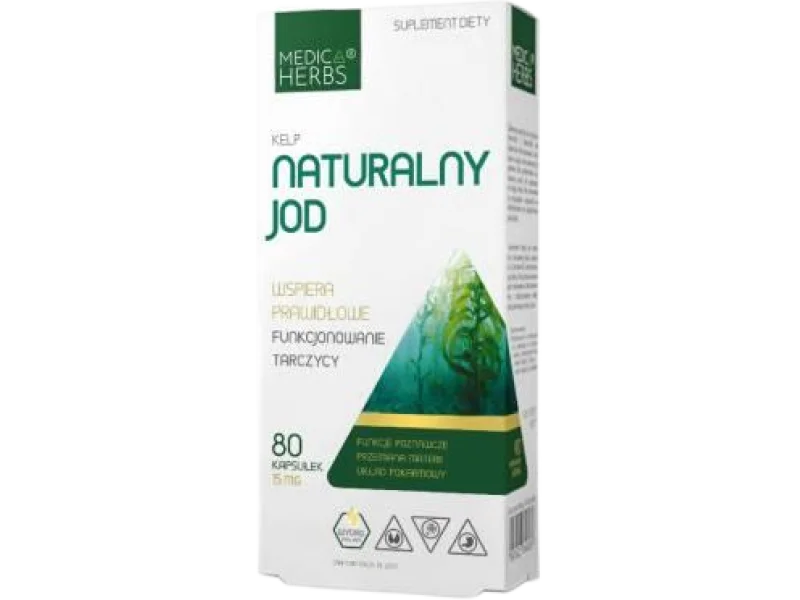 Medica Herbs Naturalny Jod, kapsułki, 150 mcg, 80 kaps.