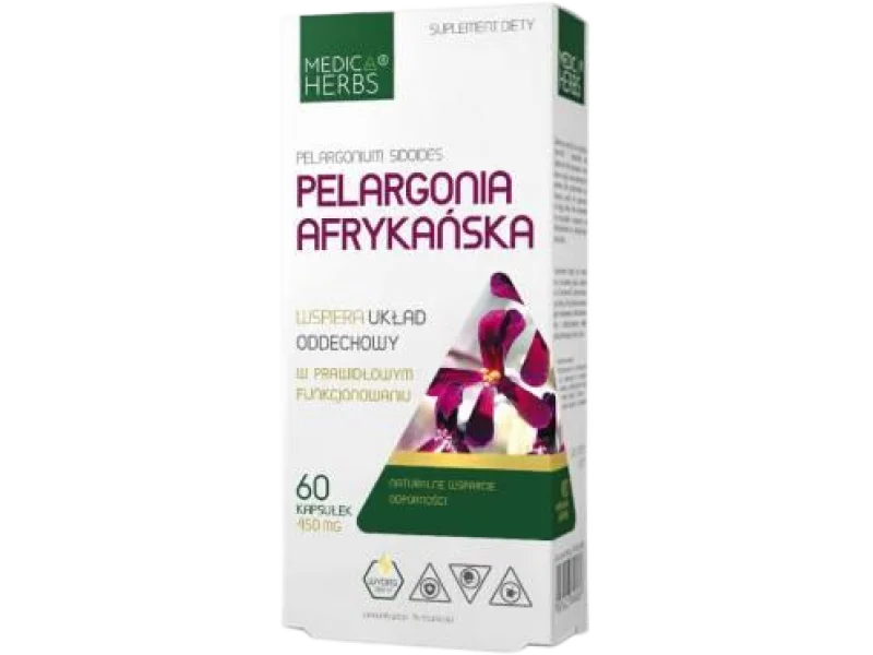 Medica Herbs Pelargonia Afrykańska, kapsułki, 60 kaps.