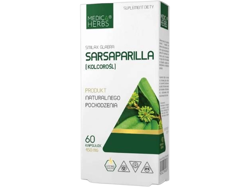 Medica Herbs Sarsaparilla kolcorośl, kapsułki, 450 mg, 60 kaps.