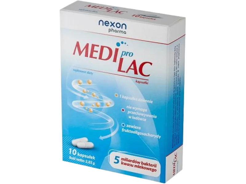 MediproLac Probiotyk + Prebiotyk, kapsułki, 10 kaps.
