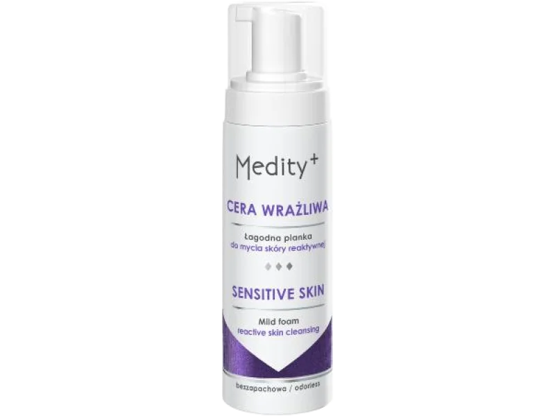 MEDITY+ CERA WRAŻLIWA Łagodna pianka do mycia twarzy, 150 ml