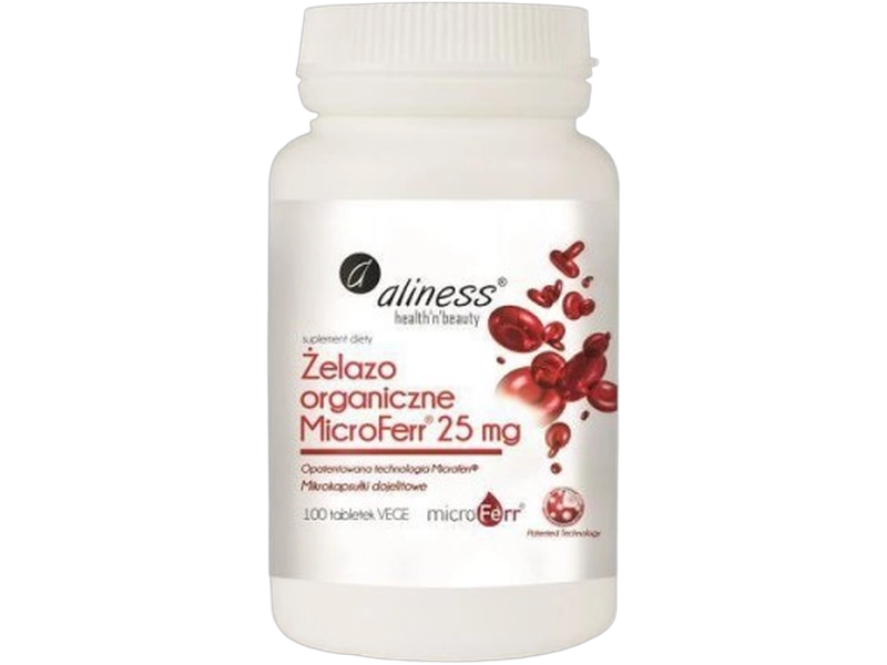 MicroFerr żelazo organiczne, tabletki, 100 tabl.