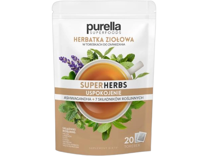 Mieszanka ziół uspokojenie i wyciszenie, zioła do zaparzania, 20 sasz.