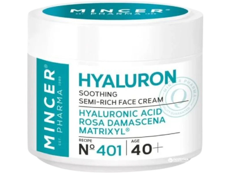 Mincer Hyaluron 401 Łagodzący krem do twarzy 40+, 50 ml
