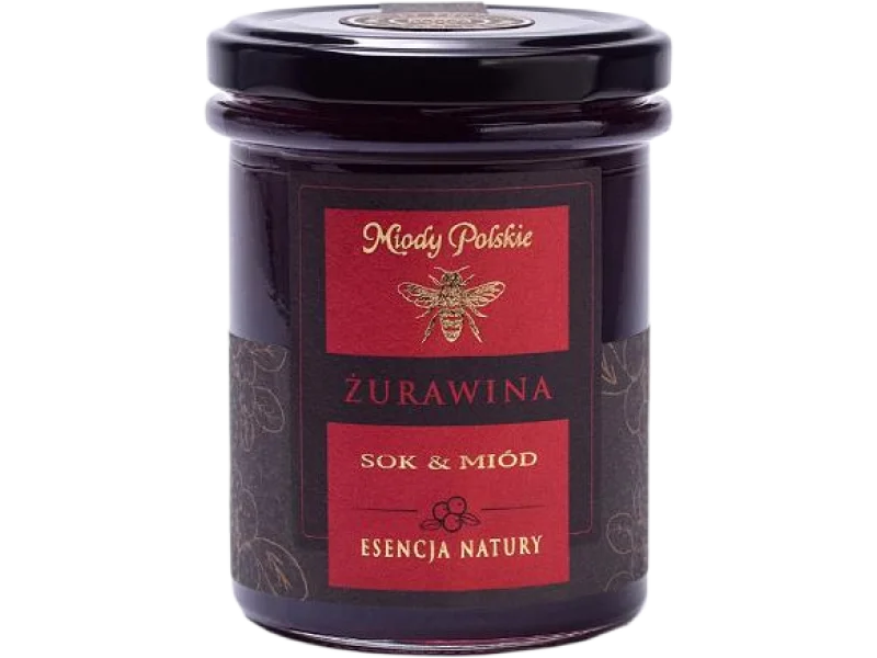 Miody Polskie Sok i Miód Żurawina, 250 g