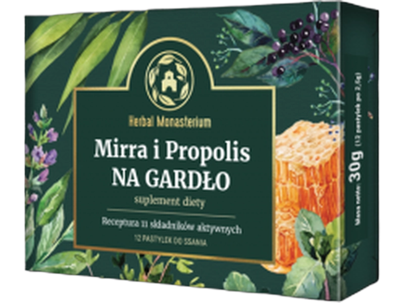 Mirra i propolis na gardło, pastylki do ssania, 24 szt.