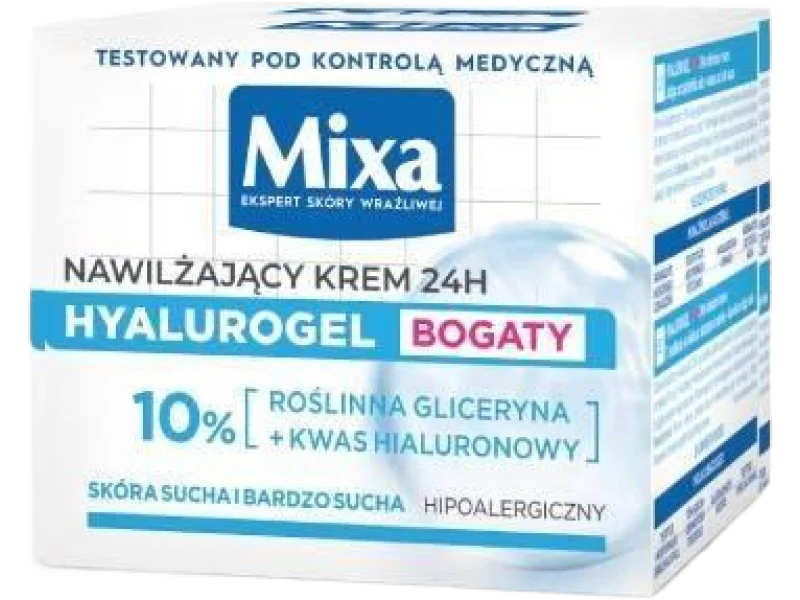 MIXA HYALUROGEL Bogaty krem nawilżający, 50 ml