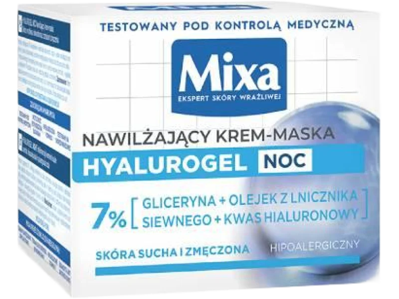 MIXA HYALUROGEL Noc Krem-maska, 50 ml