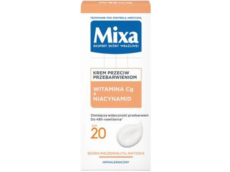 MIXA Lab Radiance Fluid krem do twarzy z witaminą C i SPF20 przeciw przebarwieniom, 50 ml