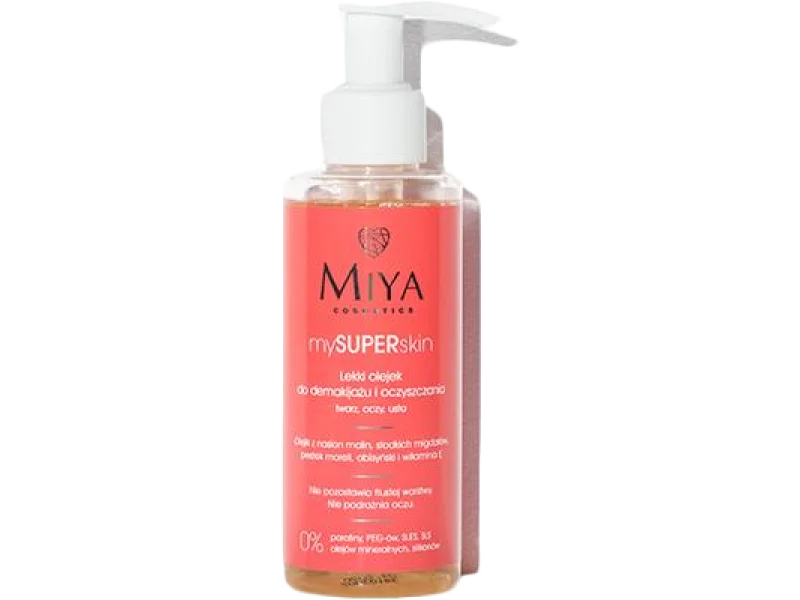 Miya Cosmetics mySUPERskin, lekki olejek do demakijażu i oczyszczania twarzy, oczu, ust, płyn, 140 ml