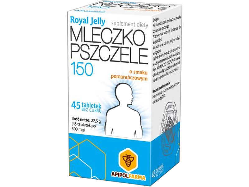 Mleczko pszczele Royal Jelly 150, tabletki do ssania, 150 mg, 45 tabl.