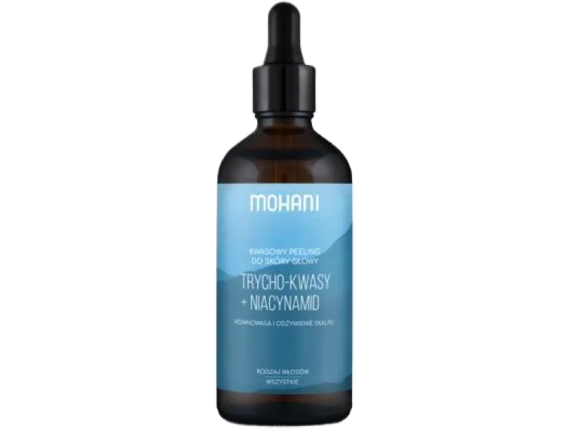 MOHANI równoważący peeling trycho-kwasy + niacynamid do skóry głowy, 100 ml