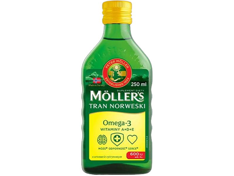 Moller’s Baby tran norweski, cytrynowy, płyn, 250 ml
