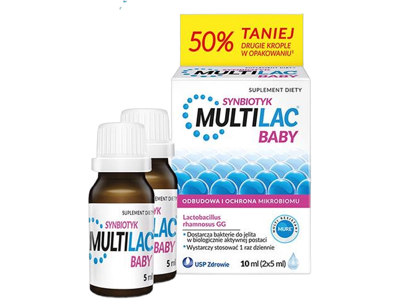 Multilac Baby, krople, 2 x 5 ml