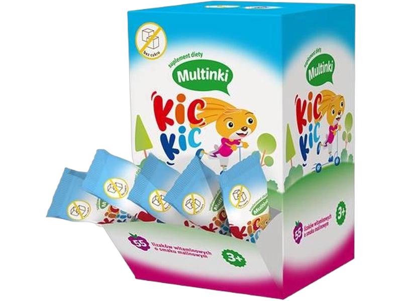 Multinki Kic Kic, lizak, 55 szt.