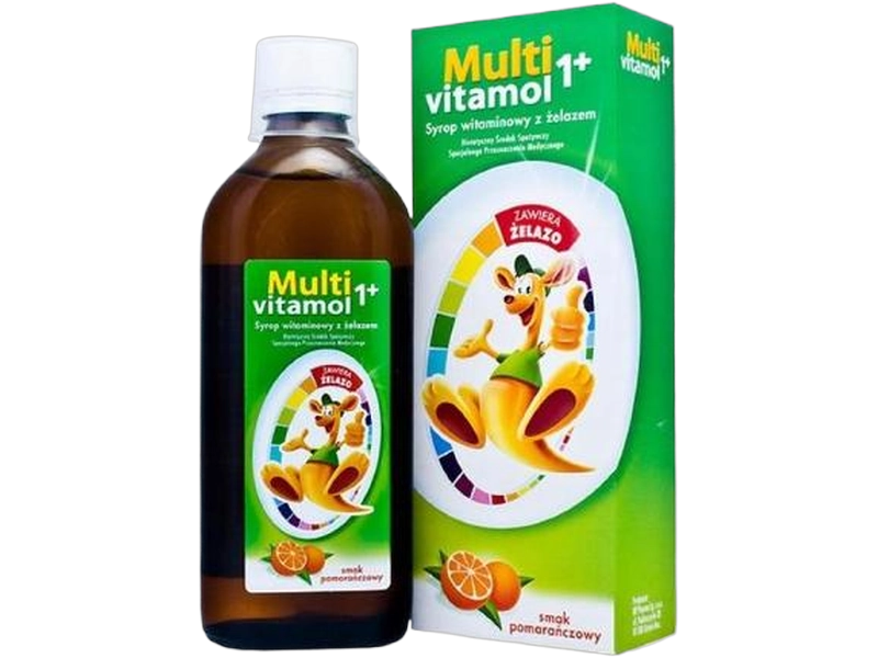 Multivitamol 1+ syrop witaminowy z żelazem, 250 ml
