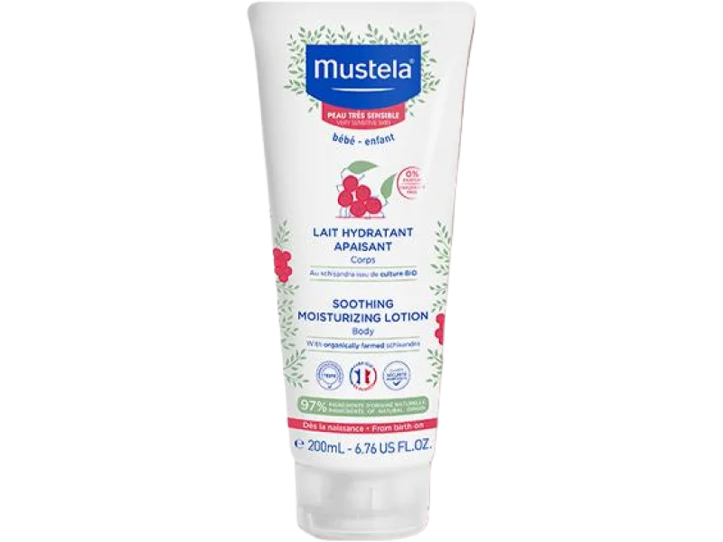 Mustela bebe enfant skóra bardzo wrażliwa łagodzące mleczko nawilżające, 200 ml