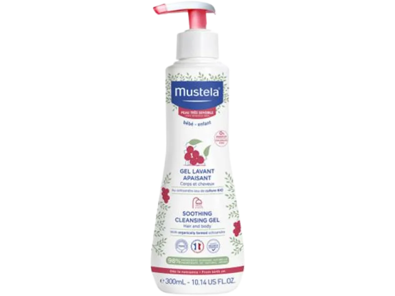 Mustela łagodzący do mycia bez zapachu od 1. dnia życia, żel, 300 ml