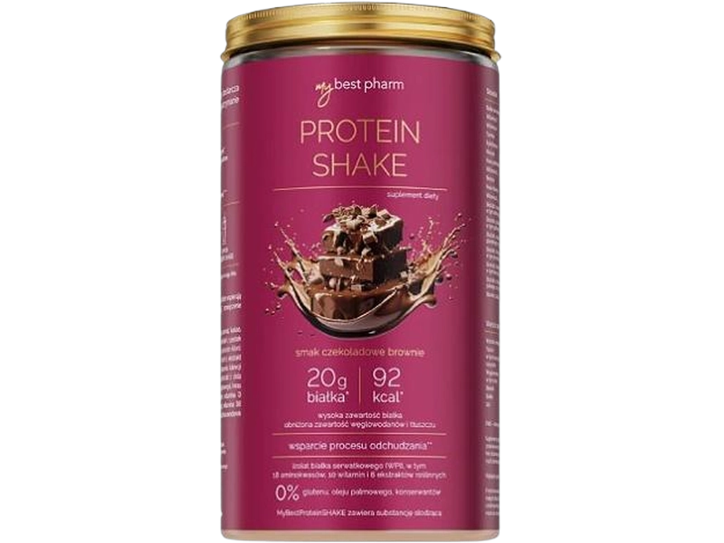 MyBestPharm Protein shake, czekoladowe brownie, proszek, 450 g