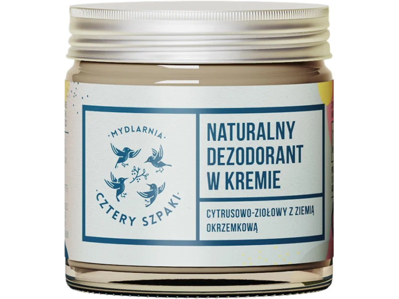 Mydlarnia Cztery Szpaki, naturalny dezodorant w kremie cytrusowo-ziołowy, 60 ml