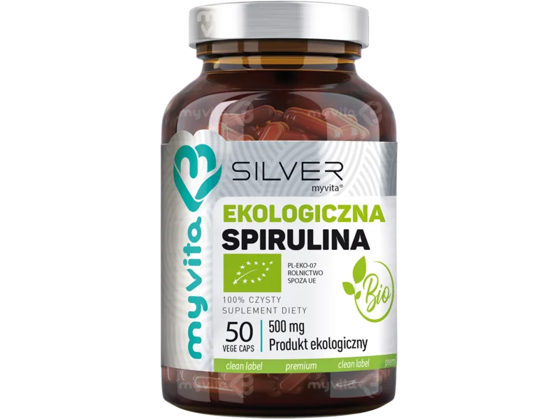 MyVita Silver Spirulina Bio, kapsułki twarde, 50 kaps.
