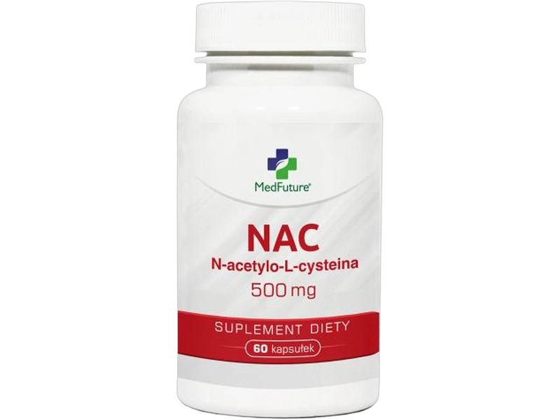 NAC L-cysteina, kapsułki, 500 mg, 60 kaps.