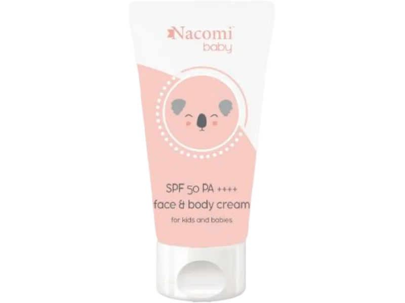 NACOMI BABY Fotostabilny krem do twarzy i ciała dla dzieci SPF 50, 50 ml