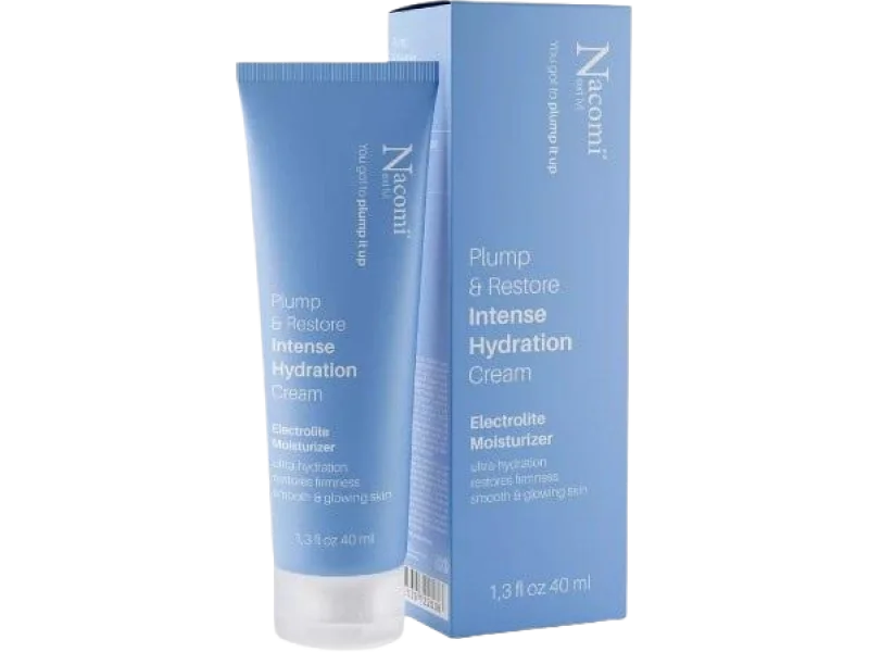 Nacomi Next Level Intense Hydration Intensywnie nawilżający krem do twarzy z elektrolitami, 40 ml