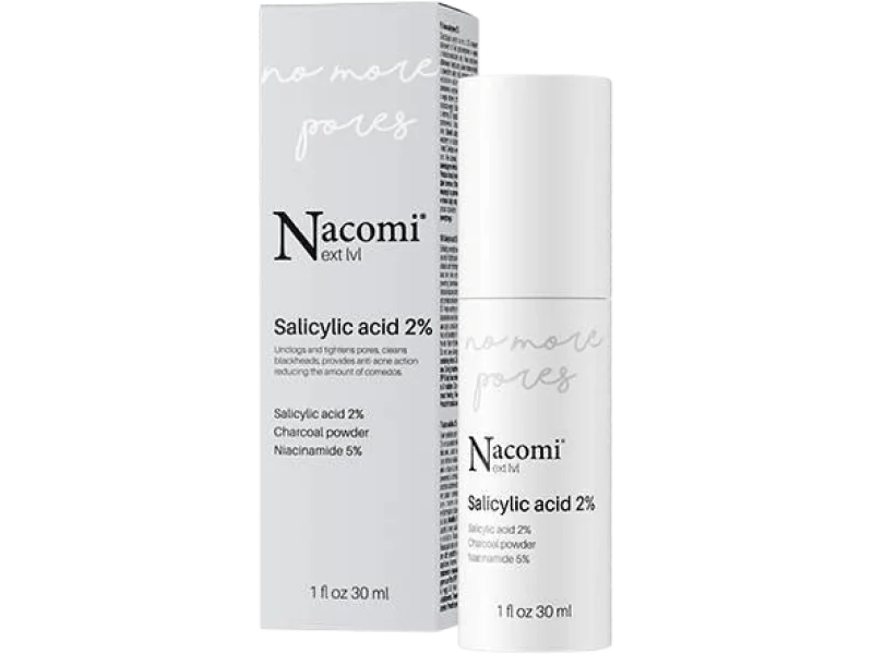 NACOMI Next Level Kwas salicylowy 2% Serum do twarzy na noc, 2%, 30 ml