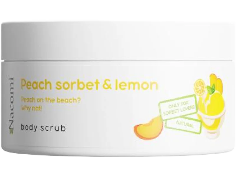 NACOMI Peeling do ciała Brzoskwiniowy sorbet z cytryną, 100 ml