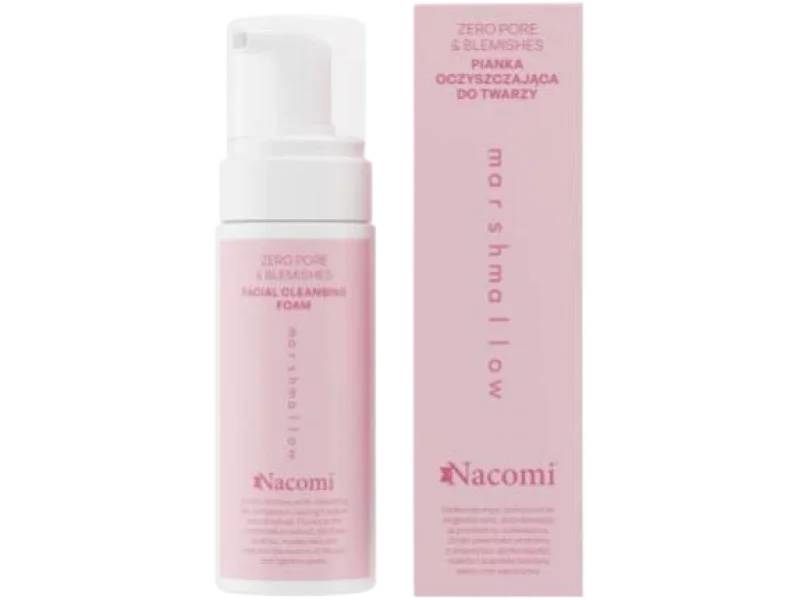 NACOMI Zero Pore&Blemishes Marshmallow Oczyszczająca pianka do mycia twarzy, 150 ml