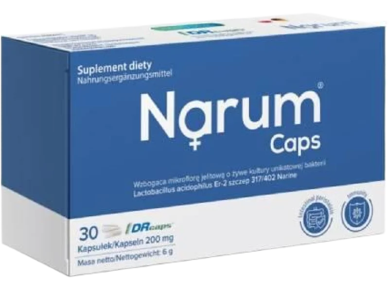 NARINE Narum Caps, kapsułki, 200 mg, 30 kaps.