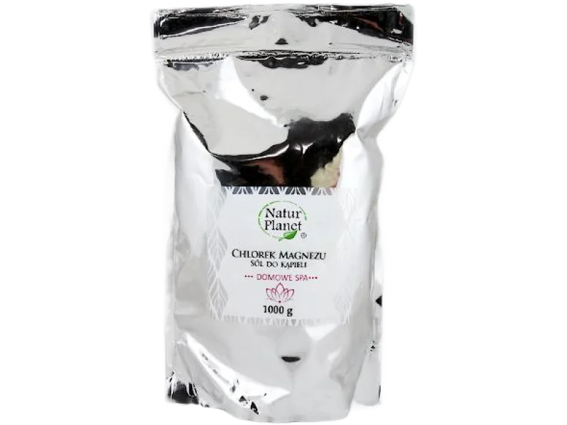 NATUR PLANET Domowe Spa sól do kąpieli z chlorek magnezu, sól lecznicza, 1000 g