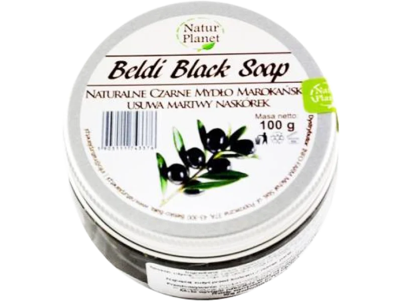 NATUR PLANET Naturalne czarne mydło marokańskie, pasta, 100 g